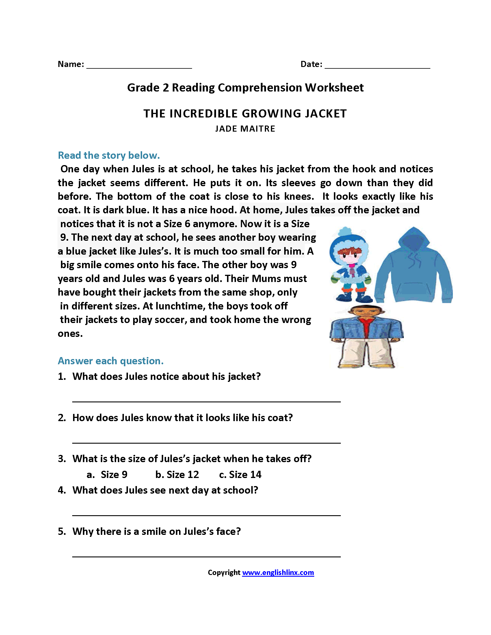 Year 2 Reading Comprehension Worksheets Tes