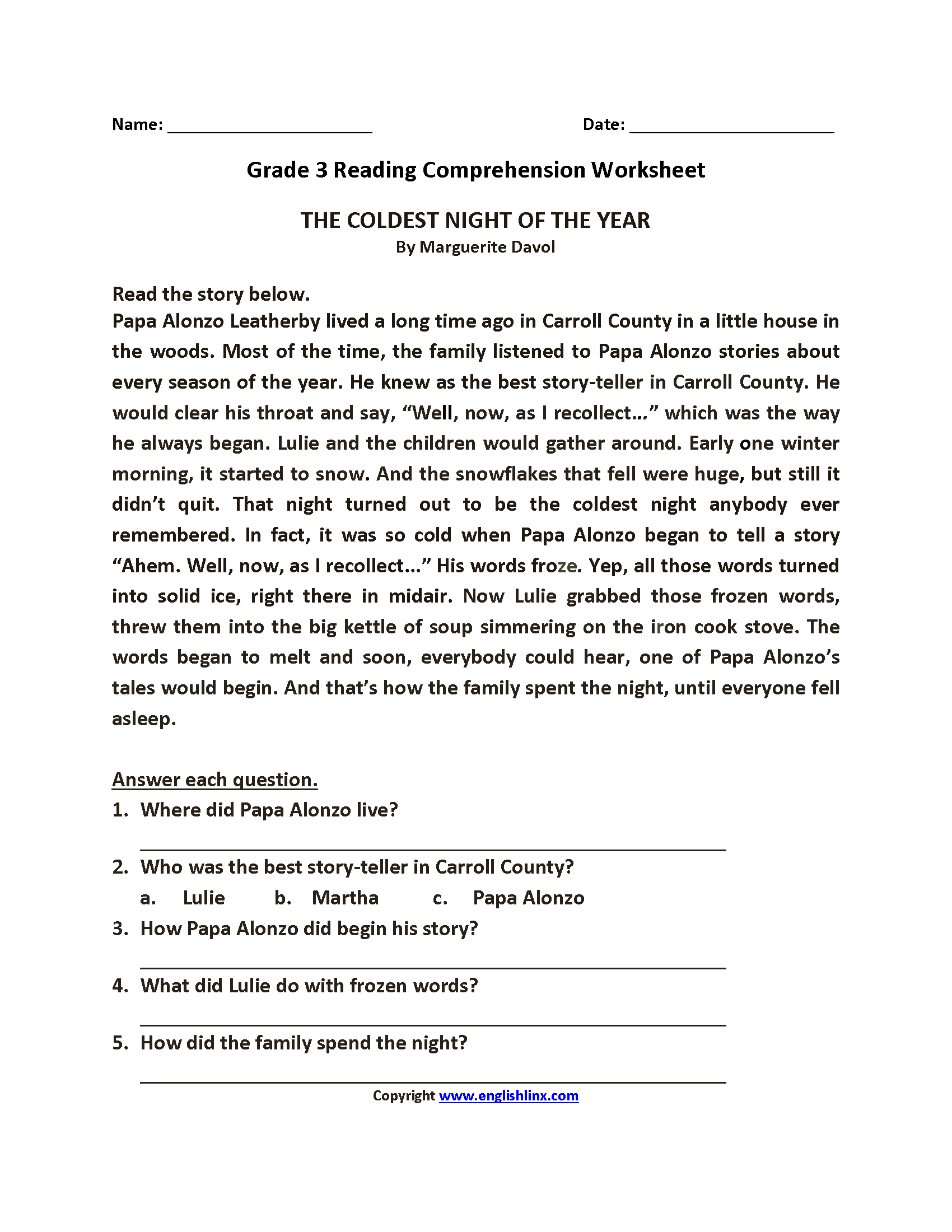 Reading Worksheets Third Grade Reading Worksheets Reading Worksheets Third Grade Reading Worksheets