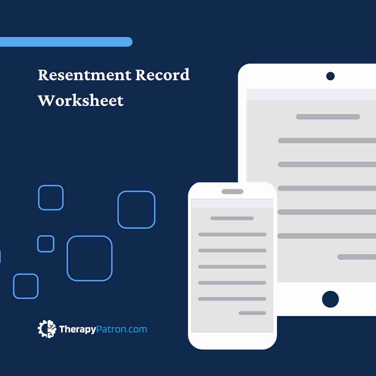 Resentment Record Worksheet Editable Fillable Printable PDF TherapyPatron