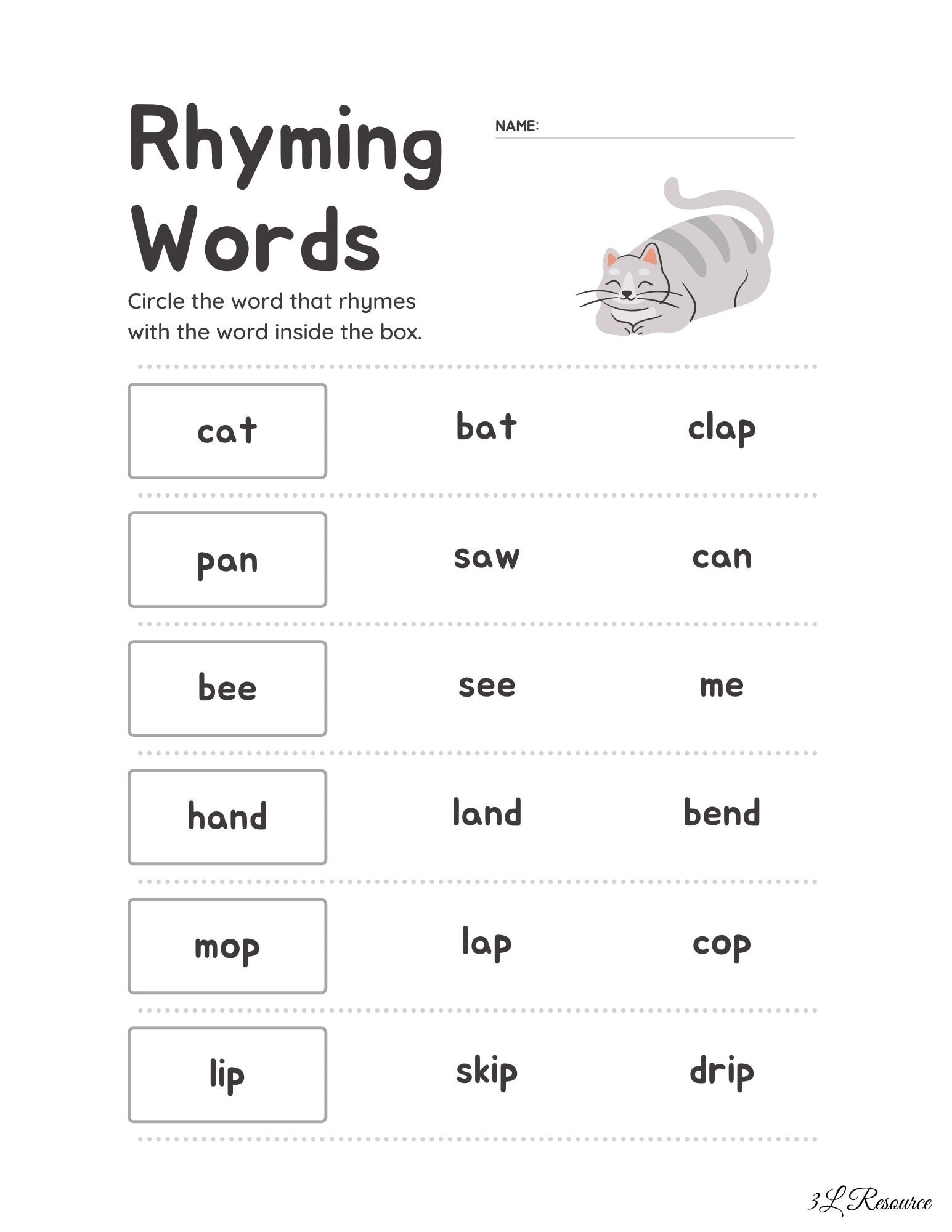 Rhyming Worksheets Kindergarten Free Rhyming Worksheets Kindergarten Free