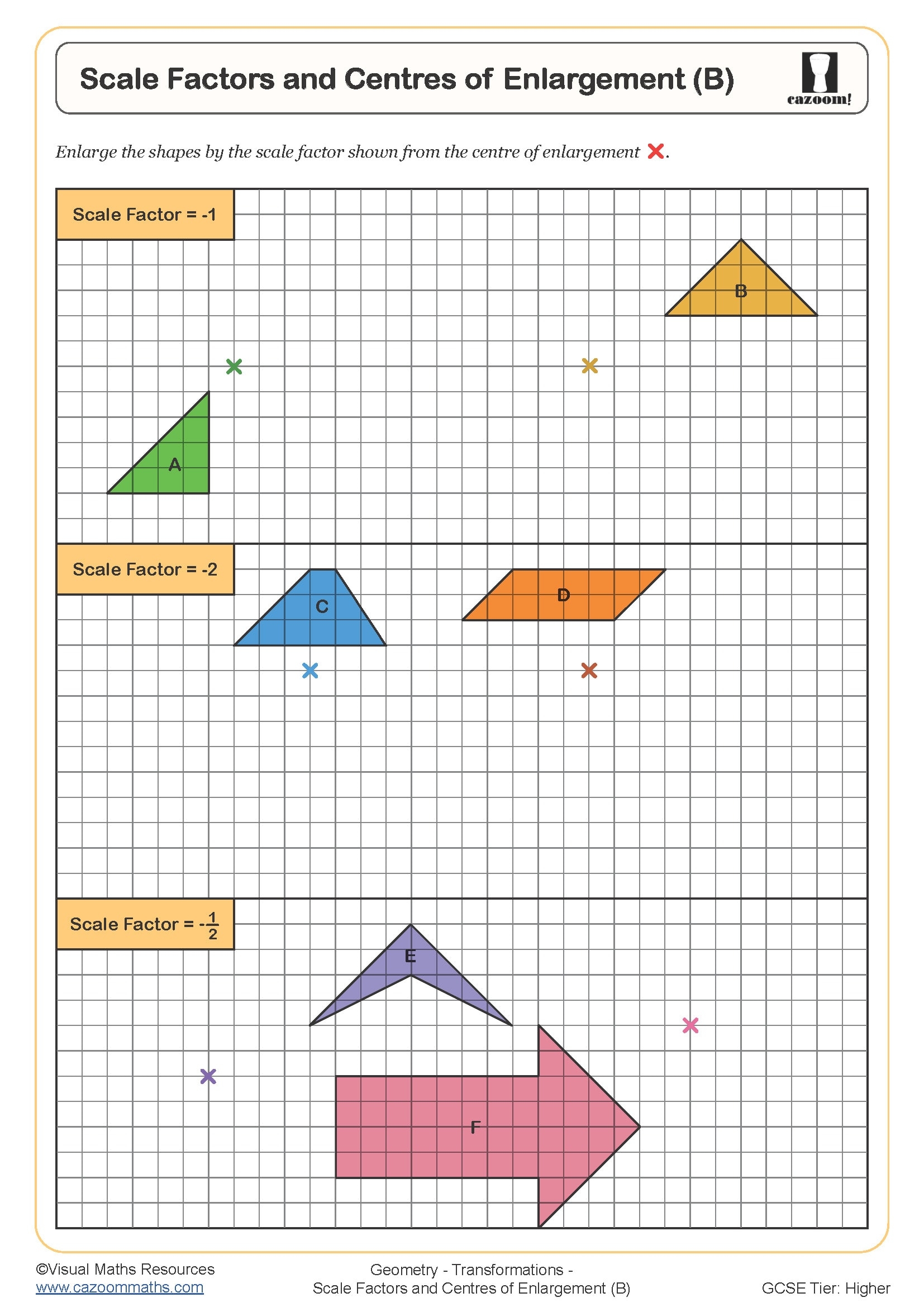 Scale Factor Worksheets Free Printable