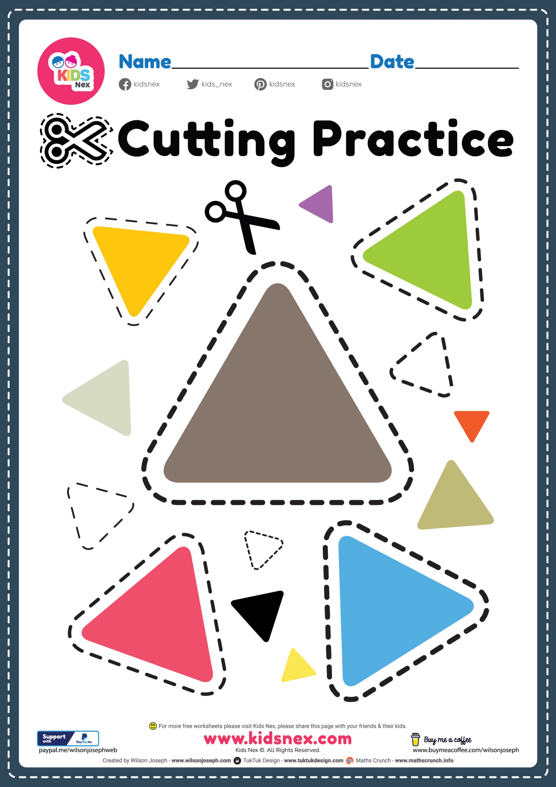 Free Printable Shape Cutting For Preschoolers