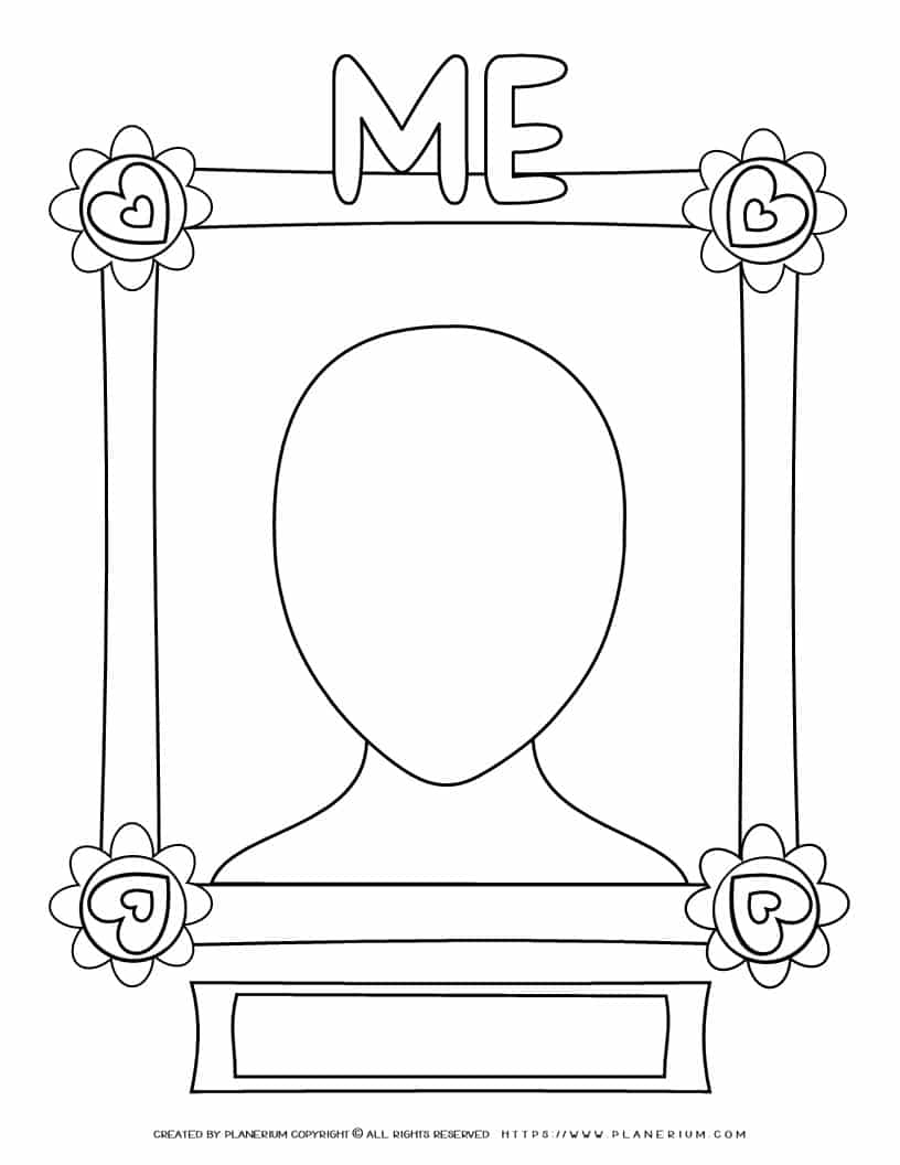 Self Portrait Template Planerium Self Portrait Template Planerium