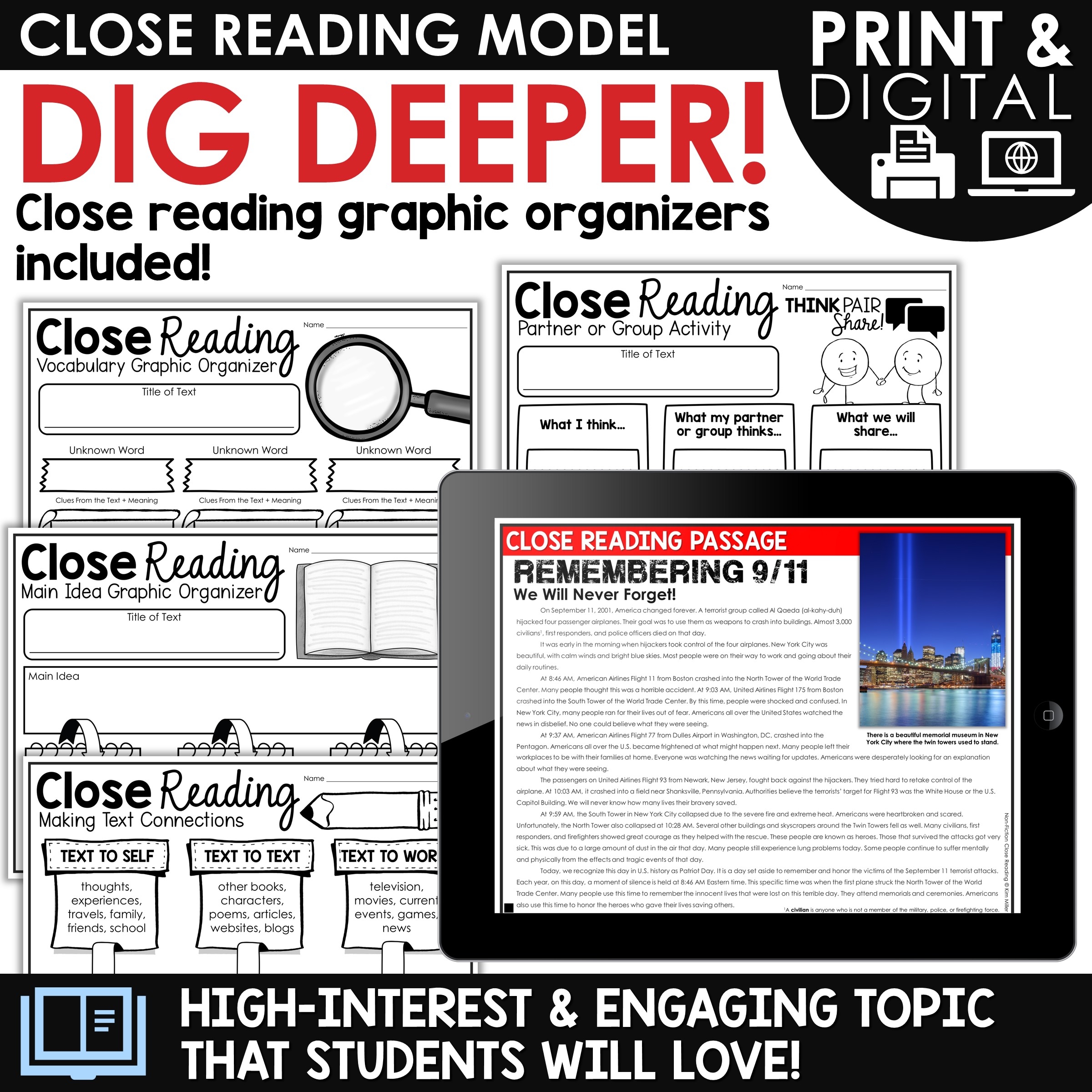 September 11 Differentiated Close Reading Comprehension Passages Patriot Day A Love Of Teaching Kim Miller September 11 Differentiated Close Reading Comprehension Passages Patriot Day A Love Of Teaching Kim Miller
