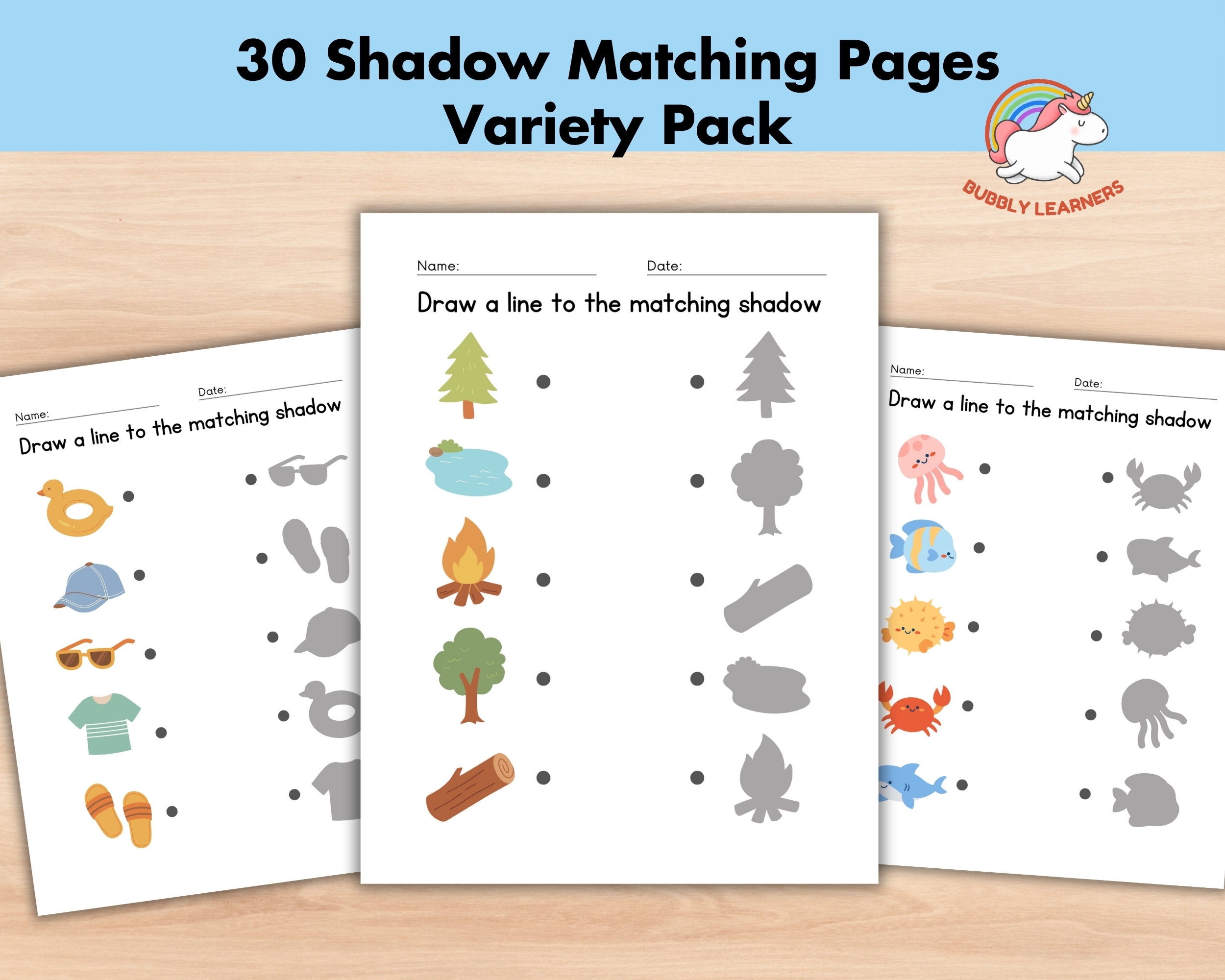 Free Printable Shadow Matching Worksheets Pdf