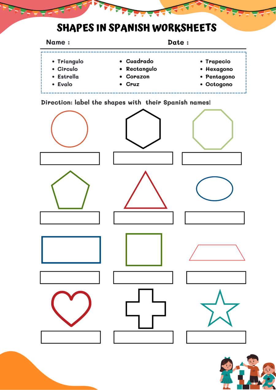 Shapes In Spanish Worksheets WorksheetsGO