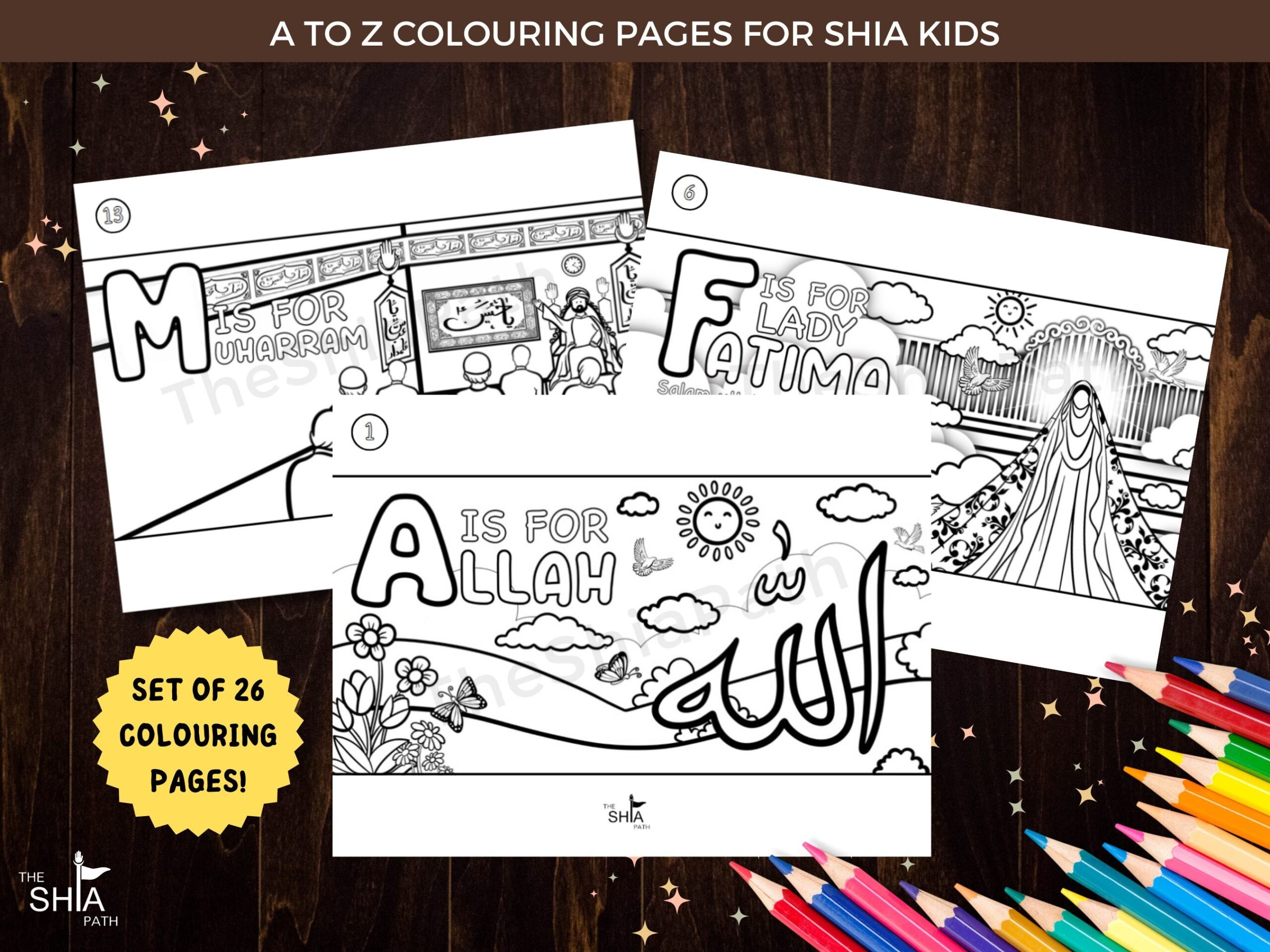 Shia Colouring Pages Printable Activity Set For Shia Kids Muharram Activity Instant Download 8 5x11 And 11x17 Etsy
