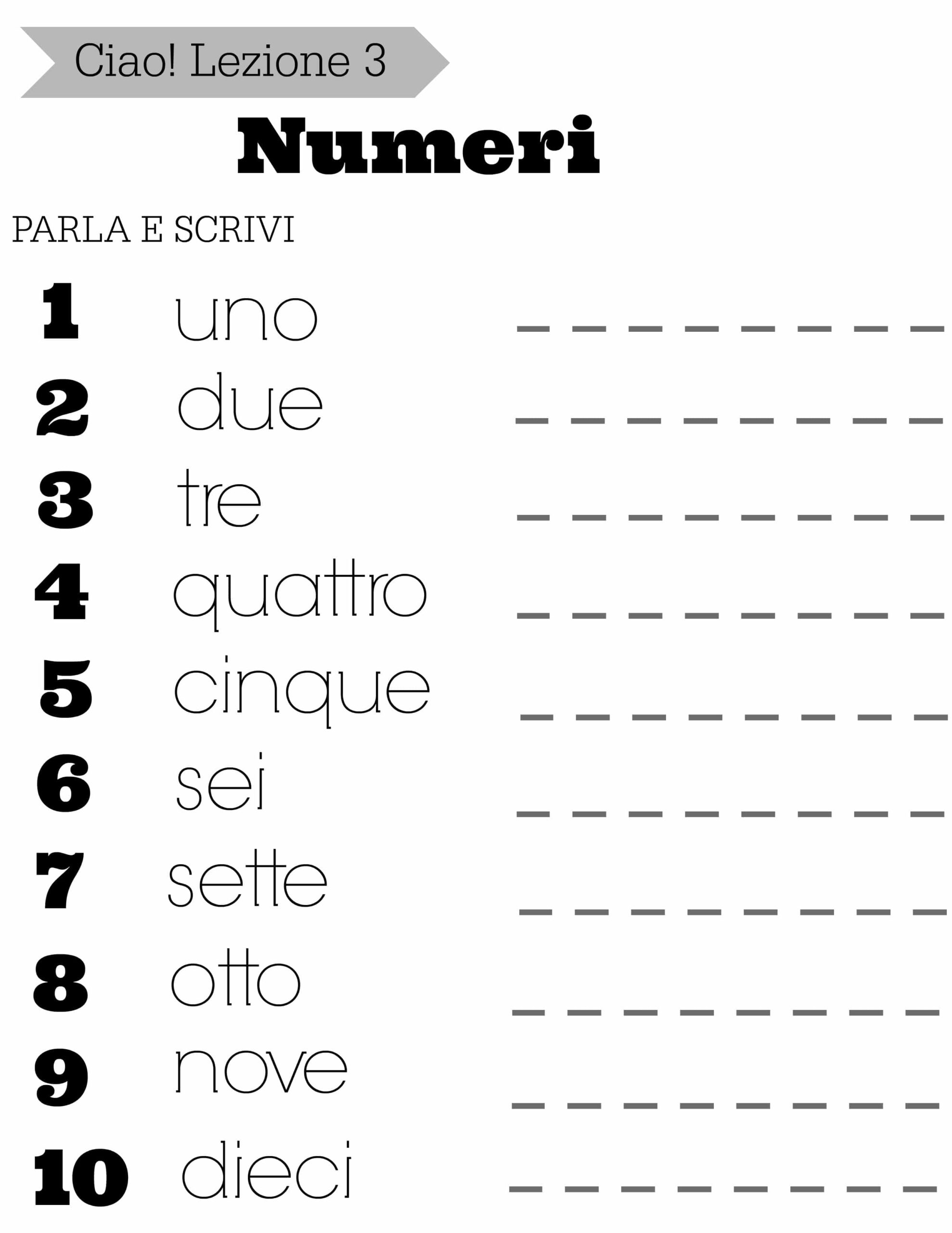 Free Printable Worksheets On Italy