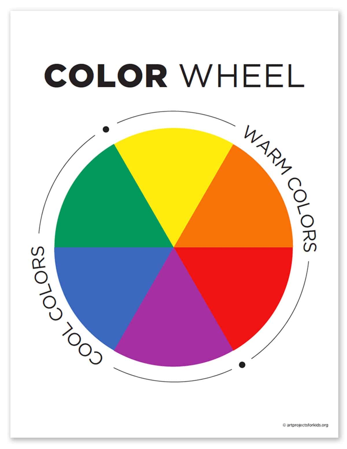 Simple Primary Color Wheel Art Project U0026 Worksheet For Elementary Kids