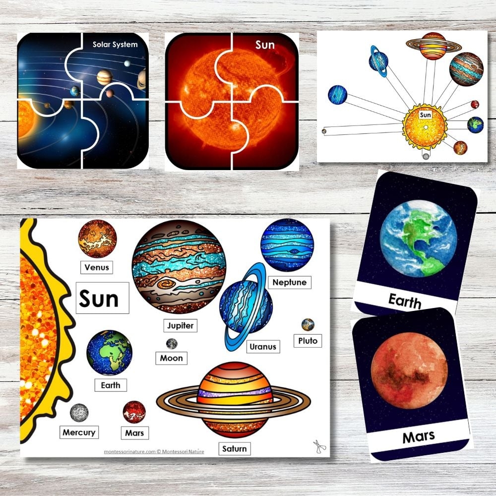 Solar System Space Preschool Activity Pack Montessori Nature Solar System Space Preschool Activity Pack Montessori Nature