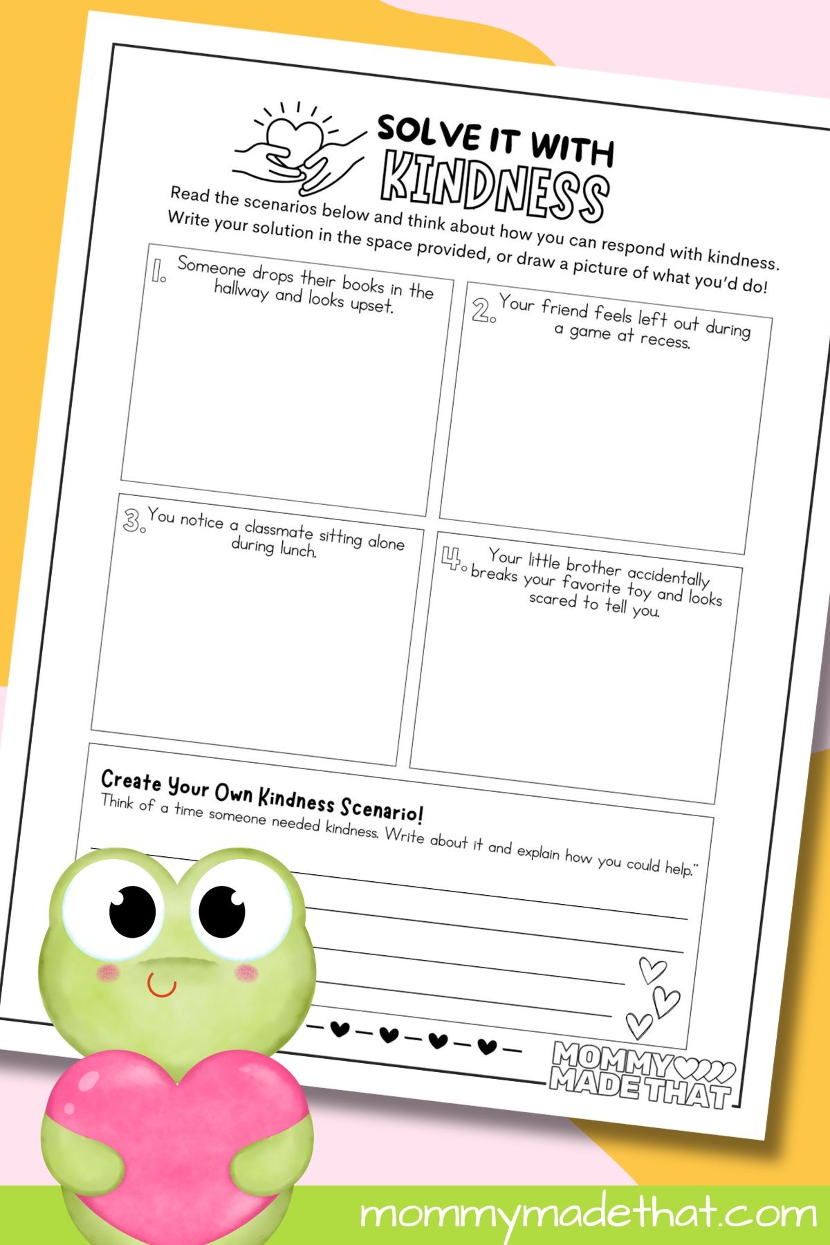 Solve It With Kindness Free Printable Worksheet