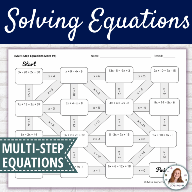 Solving Equations Multi Step
