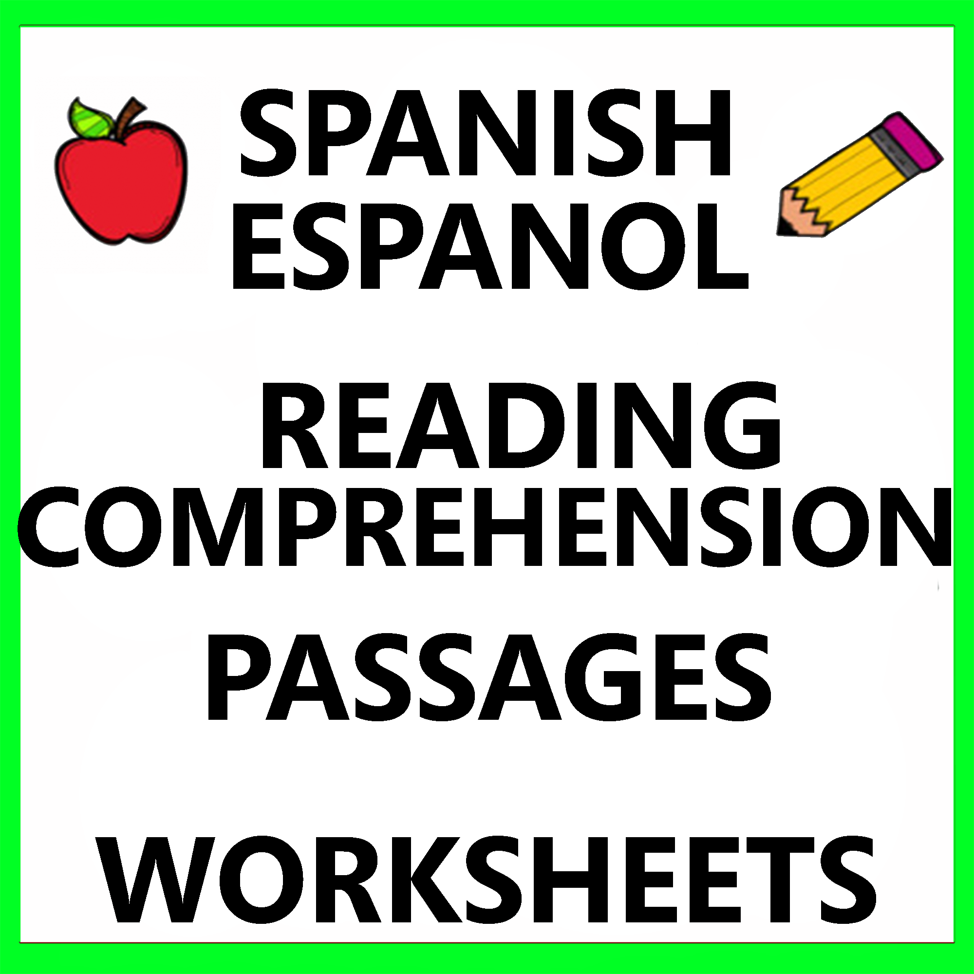 Spanish Espanol Reading Comprehension Passages Short Stories Worksheets Made By Teachers