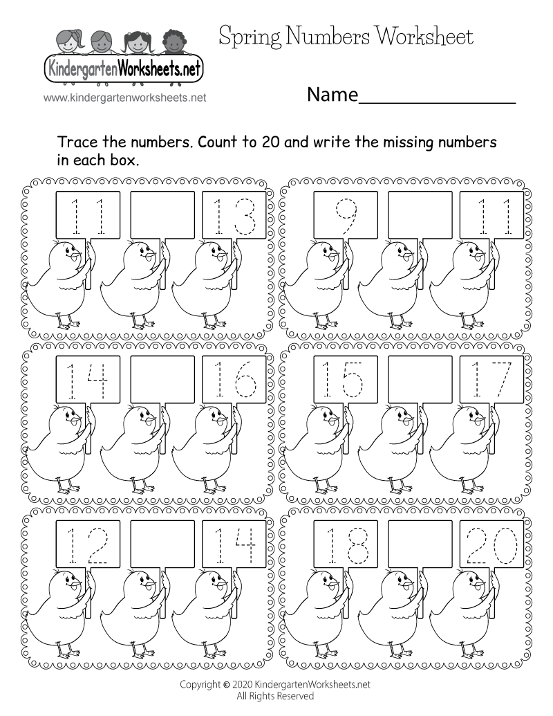 Spring Numbers Worksheet Free Printable Digital U0026 PDF