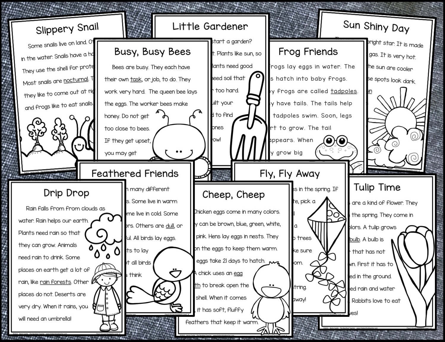 Spring Break Reading Comprehension Worksheets