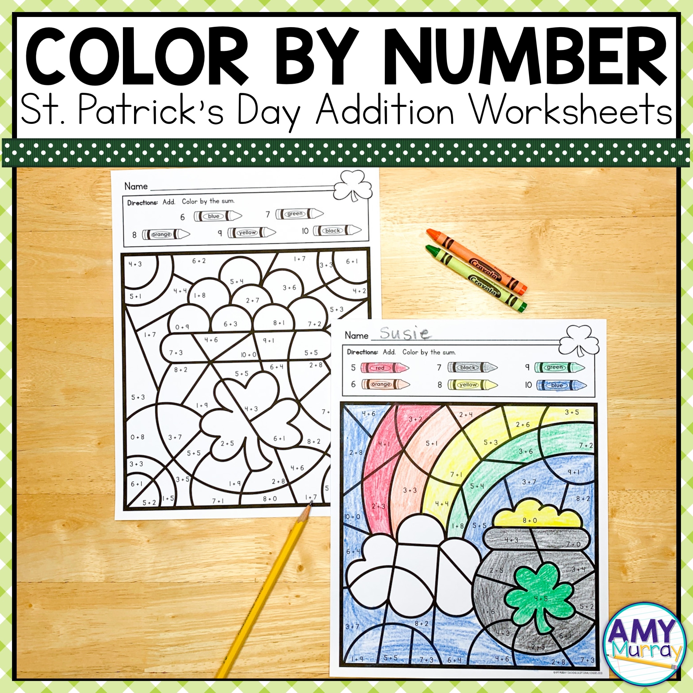 St Patricks Day Color By Number Kindergarten Math Worksheets Worksheets Library