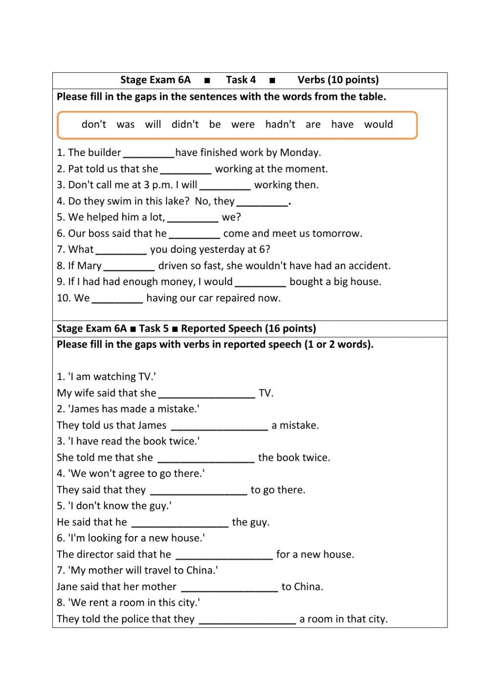 Stage 6 Grammar Exam Worksheet Grammar Worksheets English Stage 6 Grammar Exam Worksheet Grammar Worksheets English