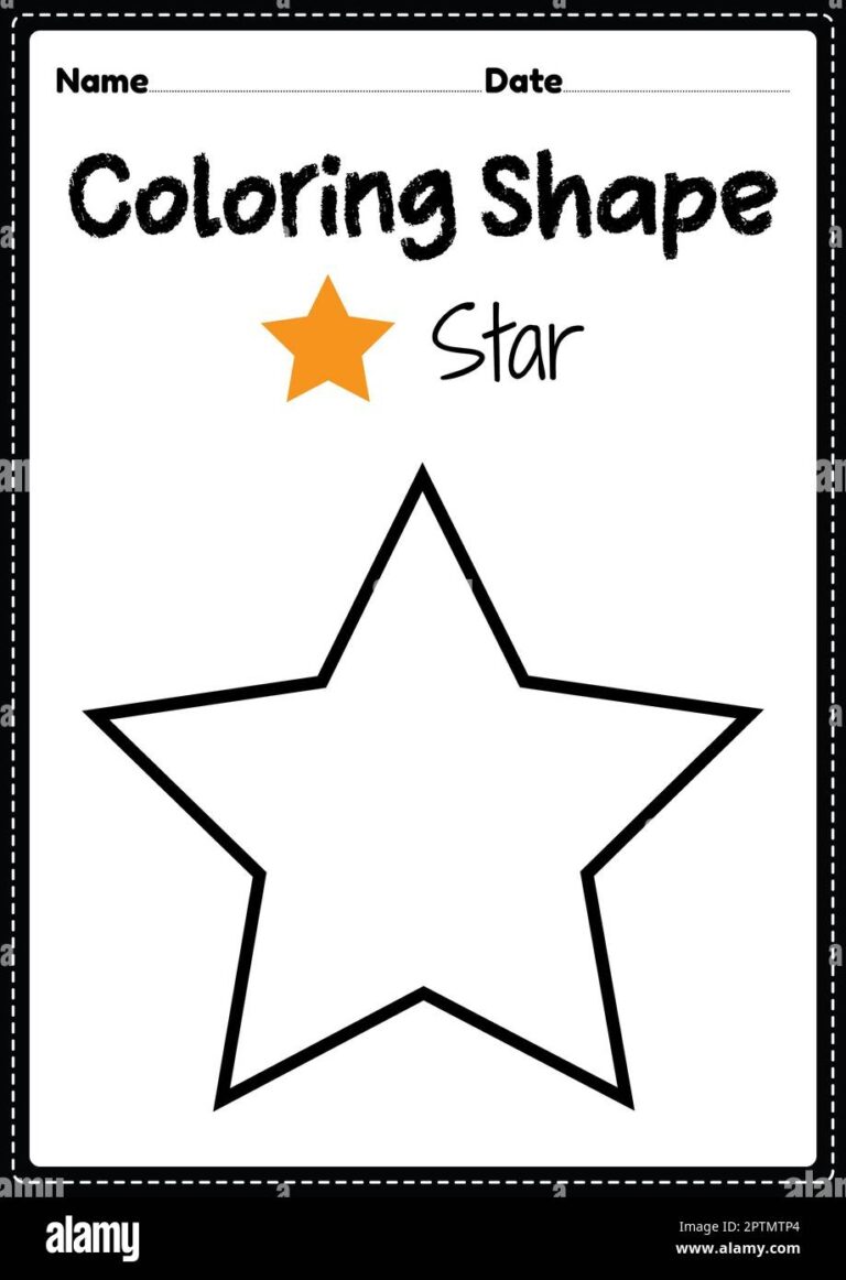 Star Coloring Page For Preschool Kindergarten U0026 Montessori Kids