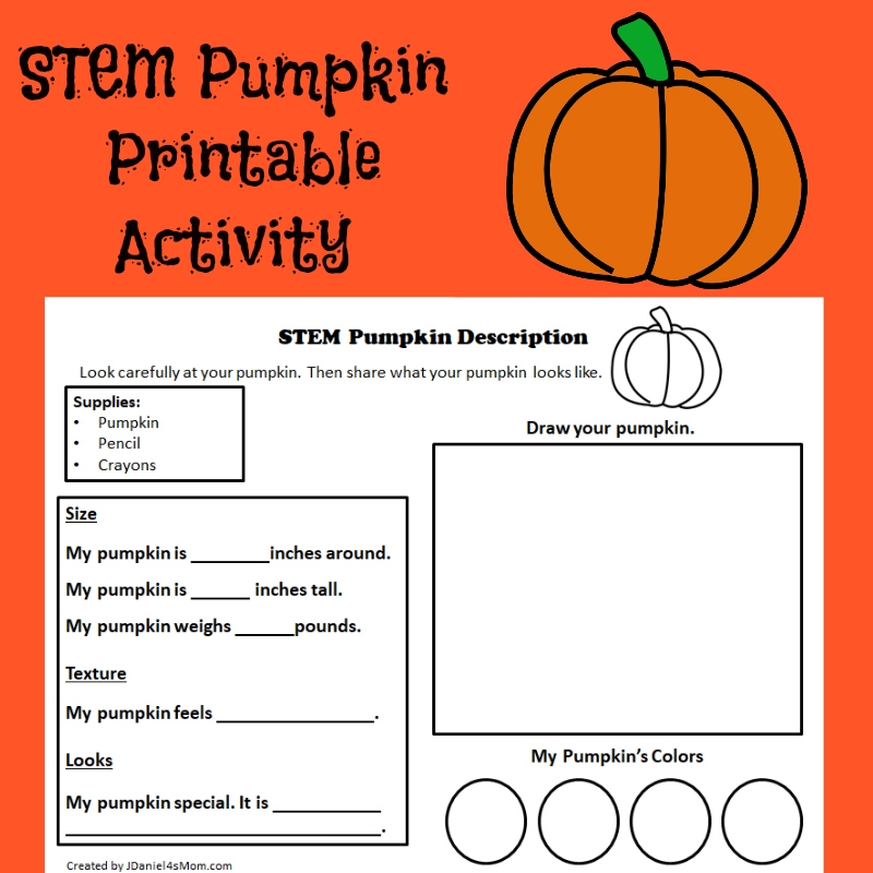 Printable Pumpkin Activities For Preschoolers