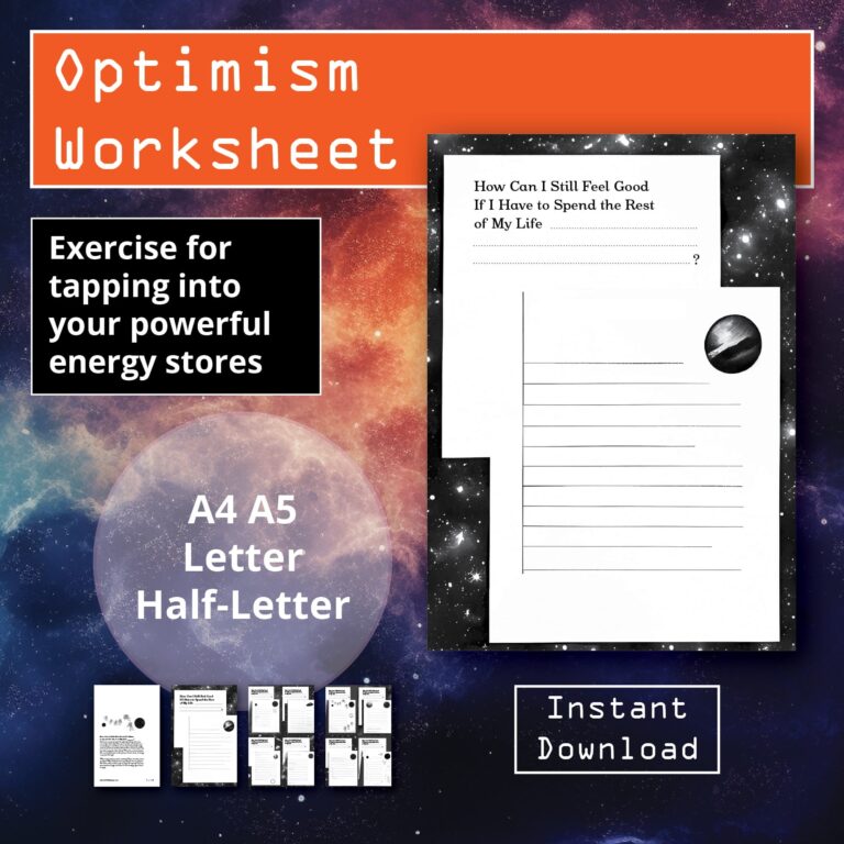 Still Feel Good Optimism Worksheet School Of Life Design