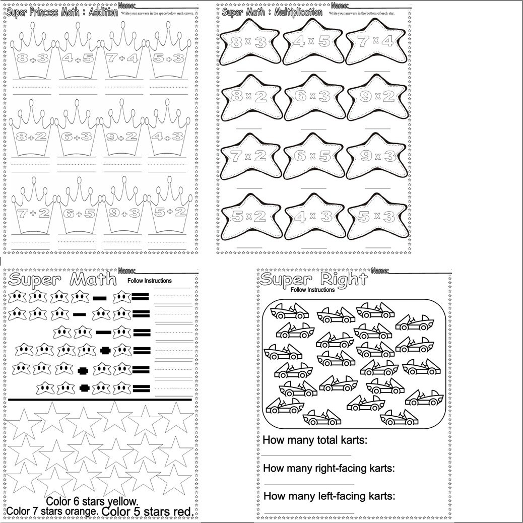 Super Gamer Mario Math Practice Telling Time Addition Multiplication Word Problems Made By Teachers