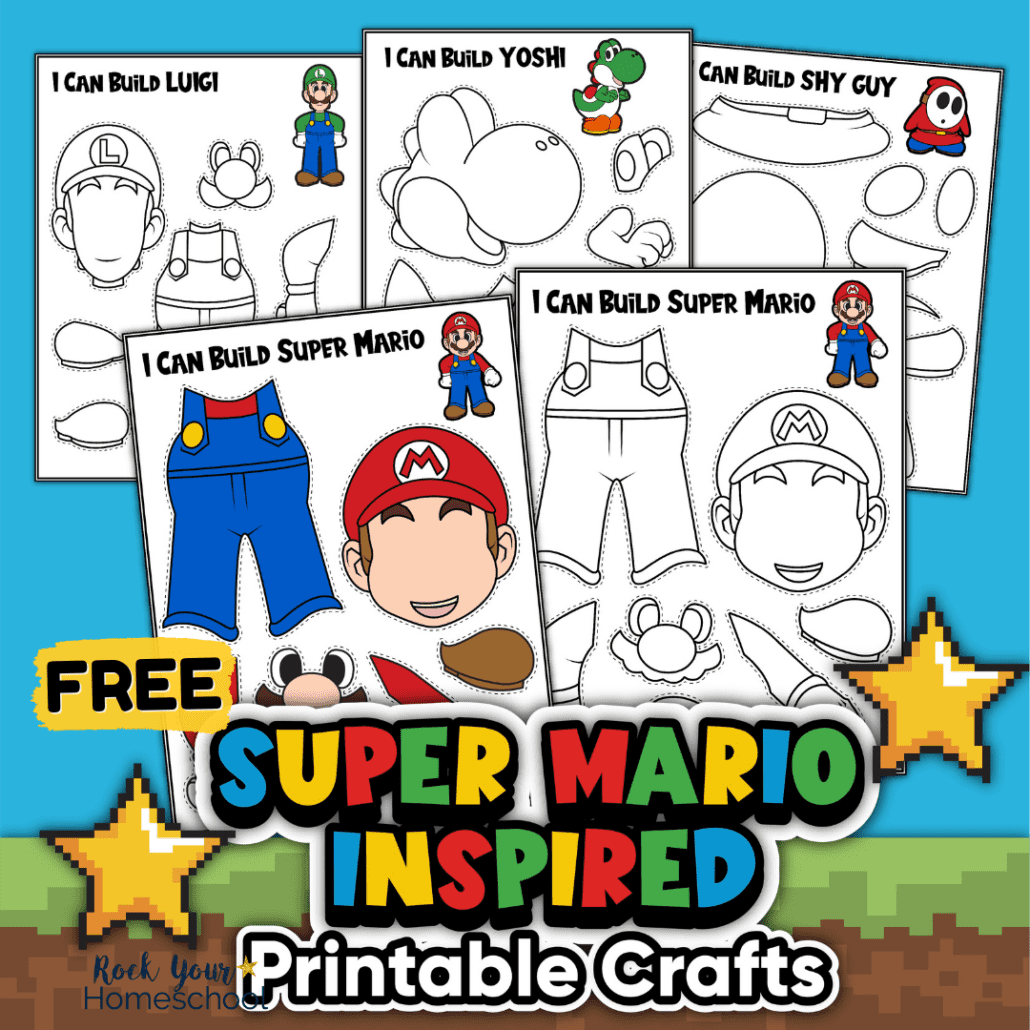 Super Mario Printable Crafts Pack Rock Your Homeschool Super Mario Printable Crafts Pack Rock Your Homeschool