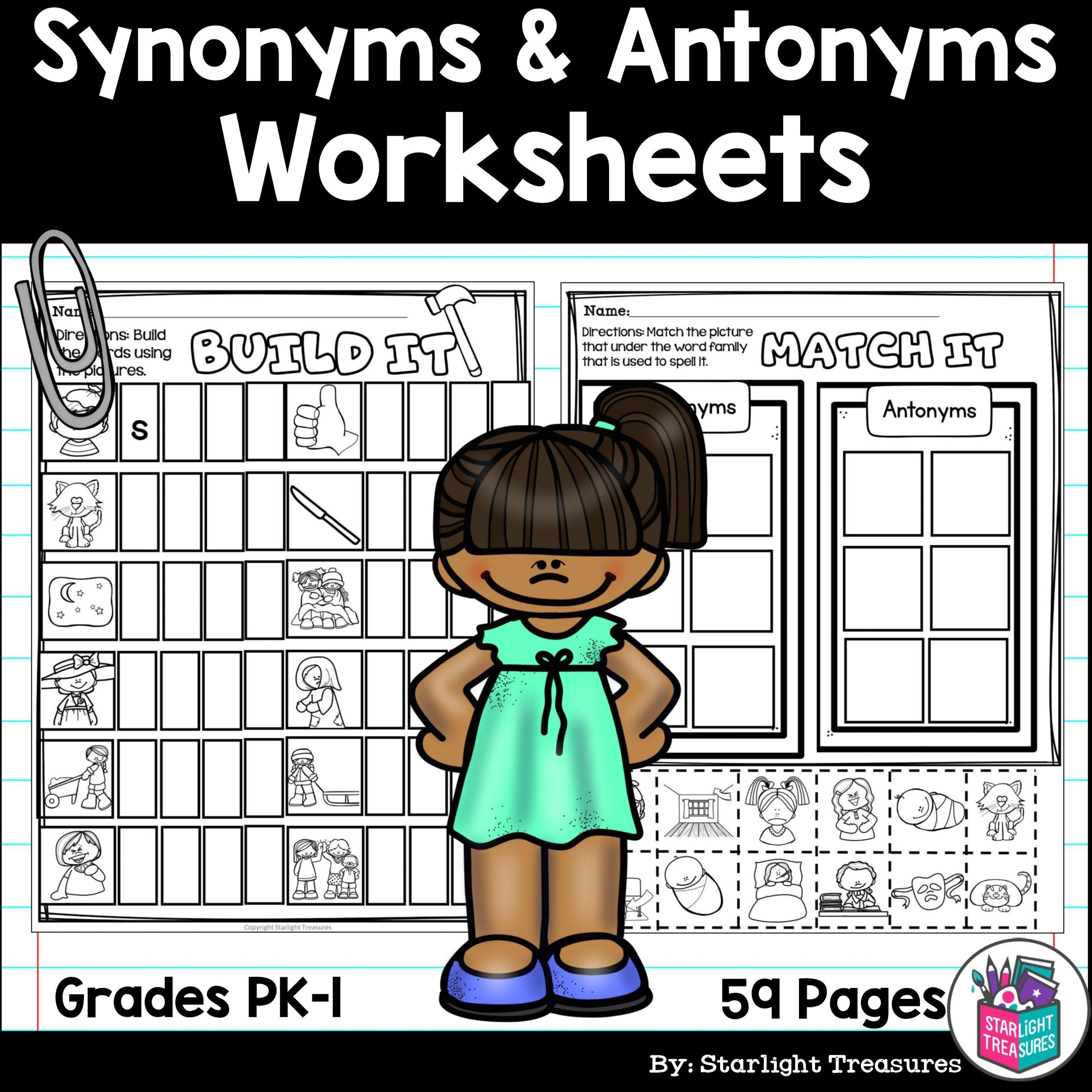 Synonyms U0026 Antonyms Worksheets And Activities For Early Readers Synonyms U0026 Antonyms Worksheets And Activities For Early Readers