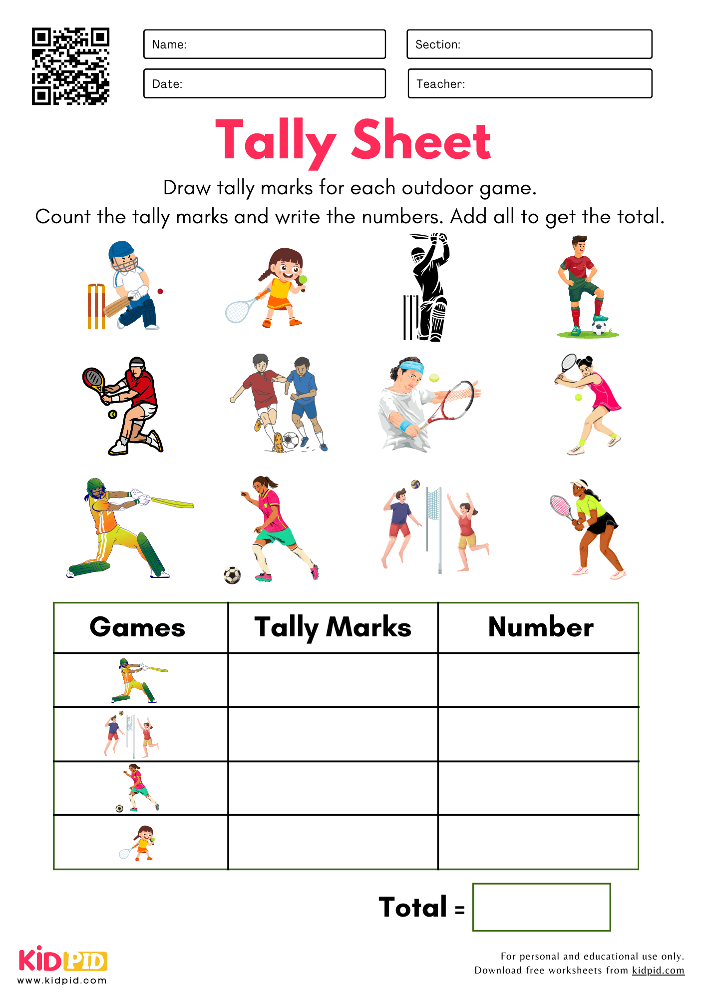 Tally Mark Worksheets For Grade 2 Kidpid