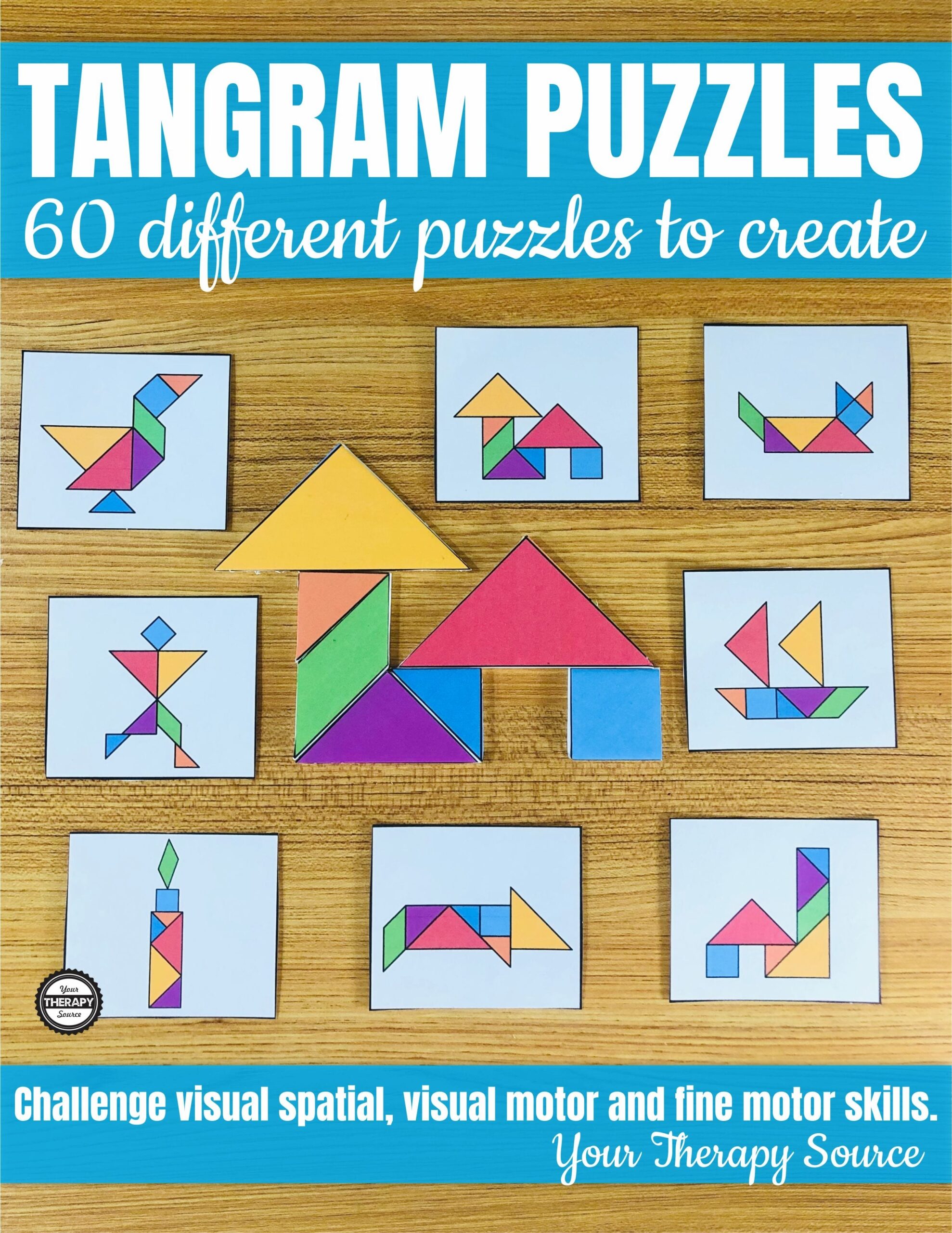 Tangram Printable Puzzles Worksheets Library