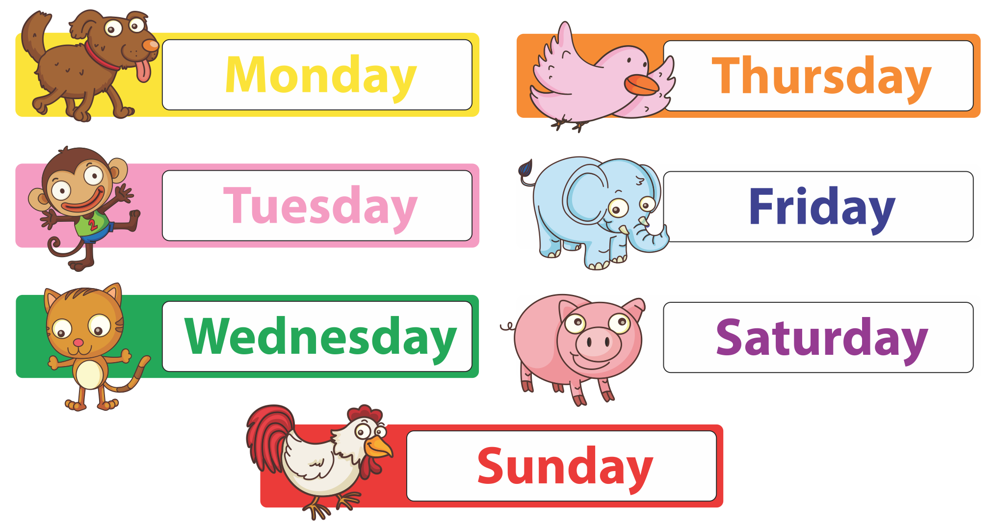 Printable Days Of The Week Preschool