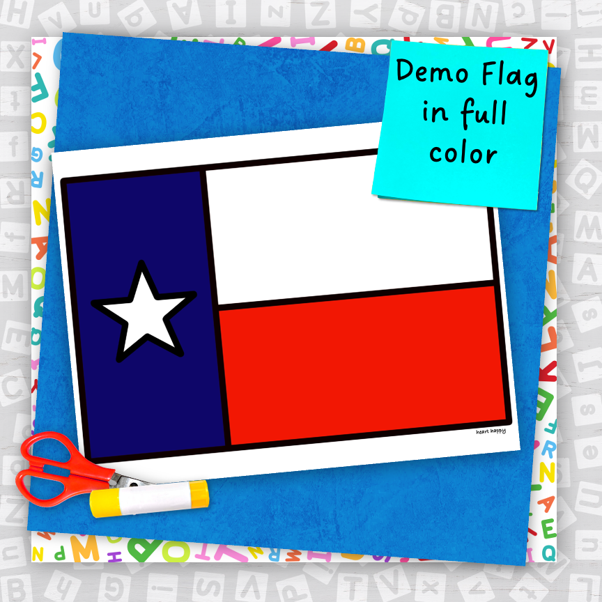Texas Preschool Learning Printable Flag Texas Preschool Learning Printable Flag