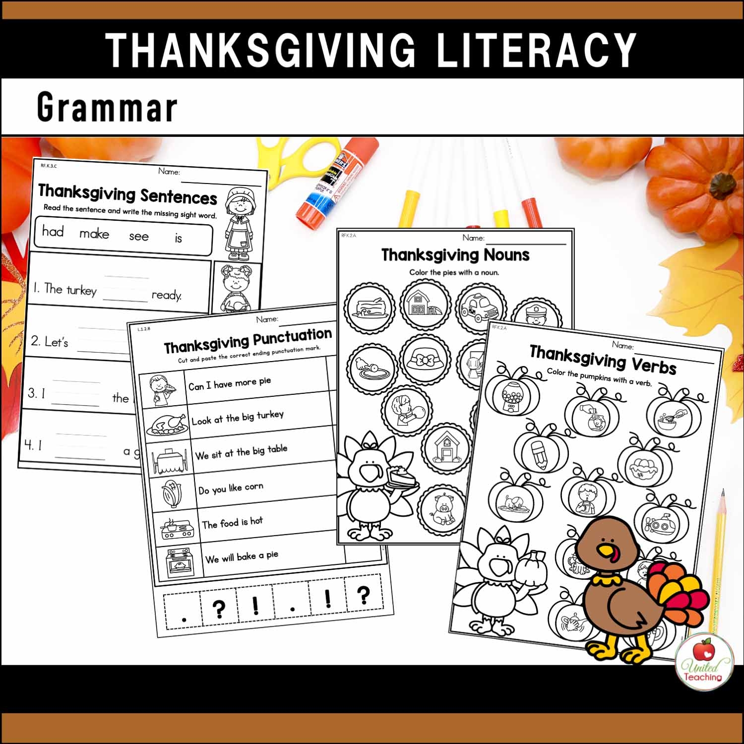 Thanksgiving Worksheets Free Kindergarten