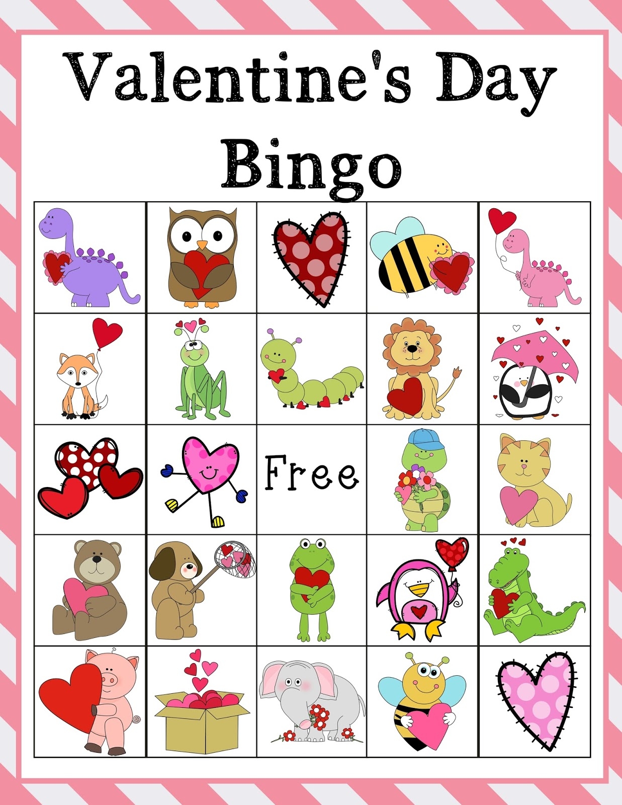 Free Printable Preschool Valentine Bingo Free Printable Preschool Valentine Bingo