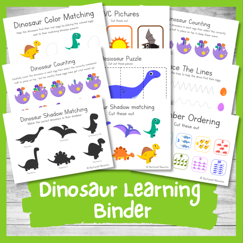 The Ultimate Preschool Dinosaur Learning Binder Printable PDF Nurtured Neurons The Ultimate Preschool Dinosaur Learning Binder Printable PDF Nurtured Neurons