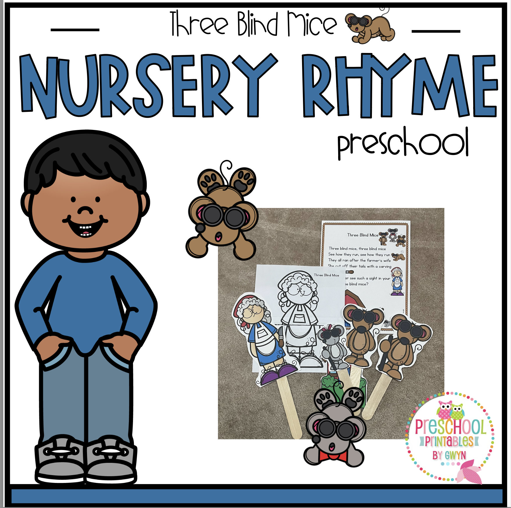 Three Blind Mice Craft Preschool Printables