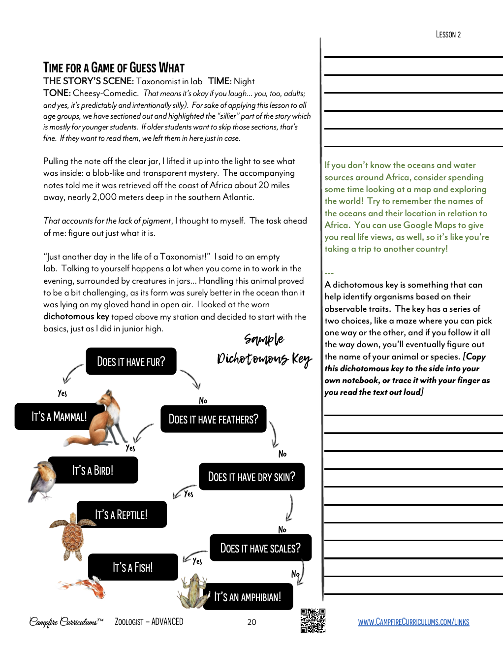 Zoology Reading Comprehension Worksheets
