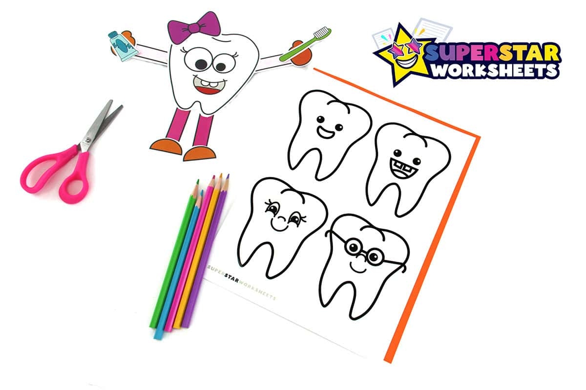 Preschool Printable Tooth Template