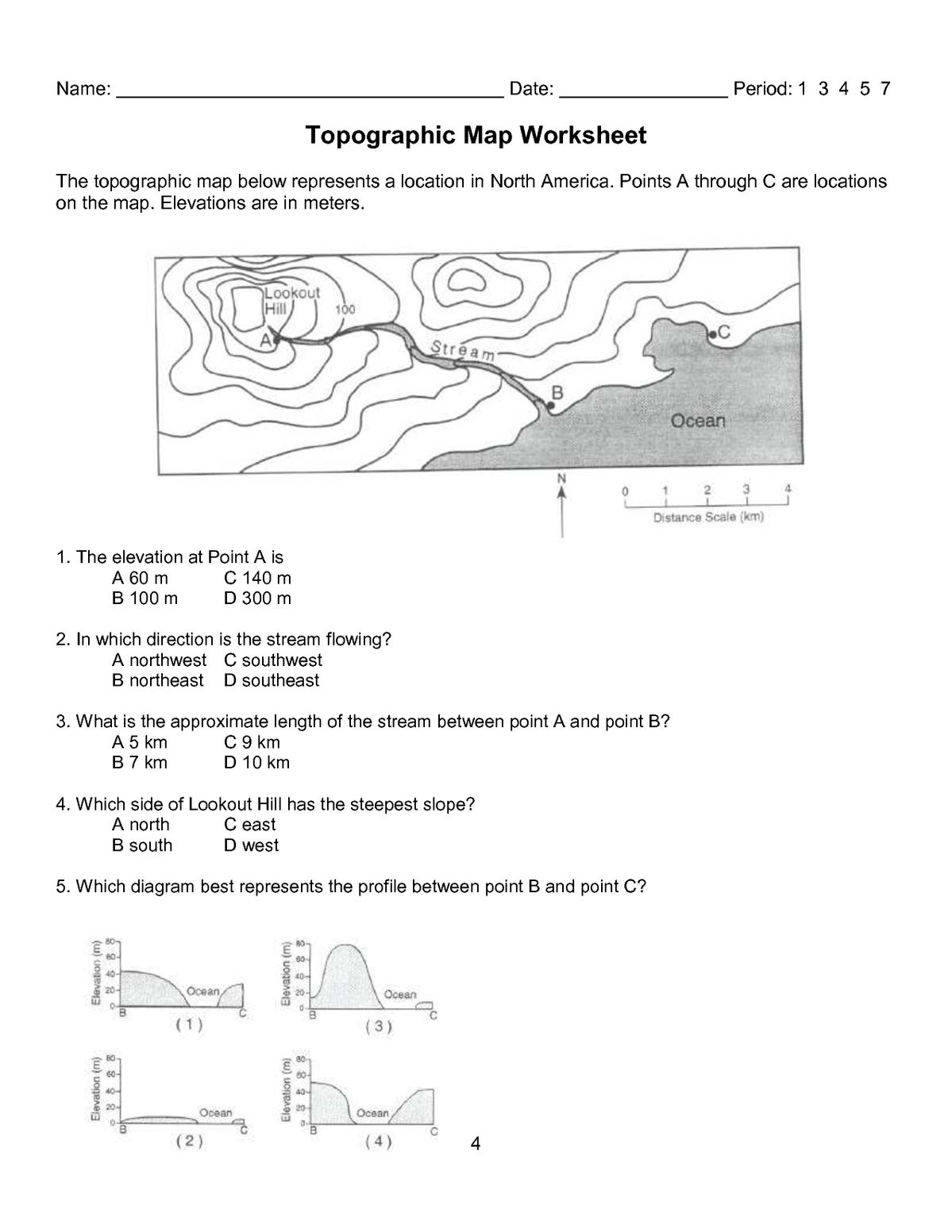 Topographic Map Worksheets 10 Free PDF Printables Printablee Topographic Map Worksheets 10 Free PDF Printables Printablee