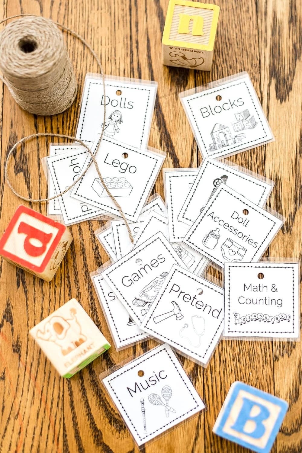 Free Printable Preschool Shelf Labels