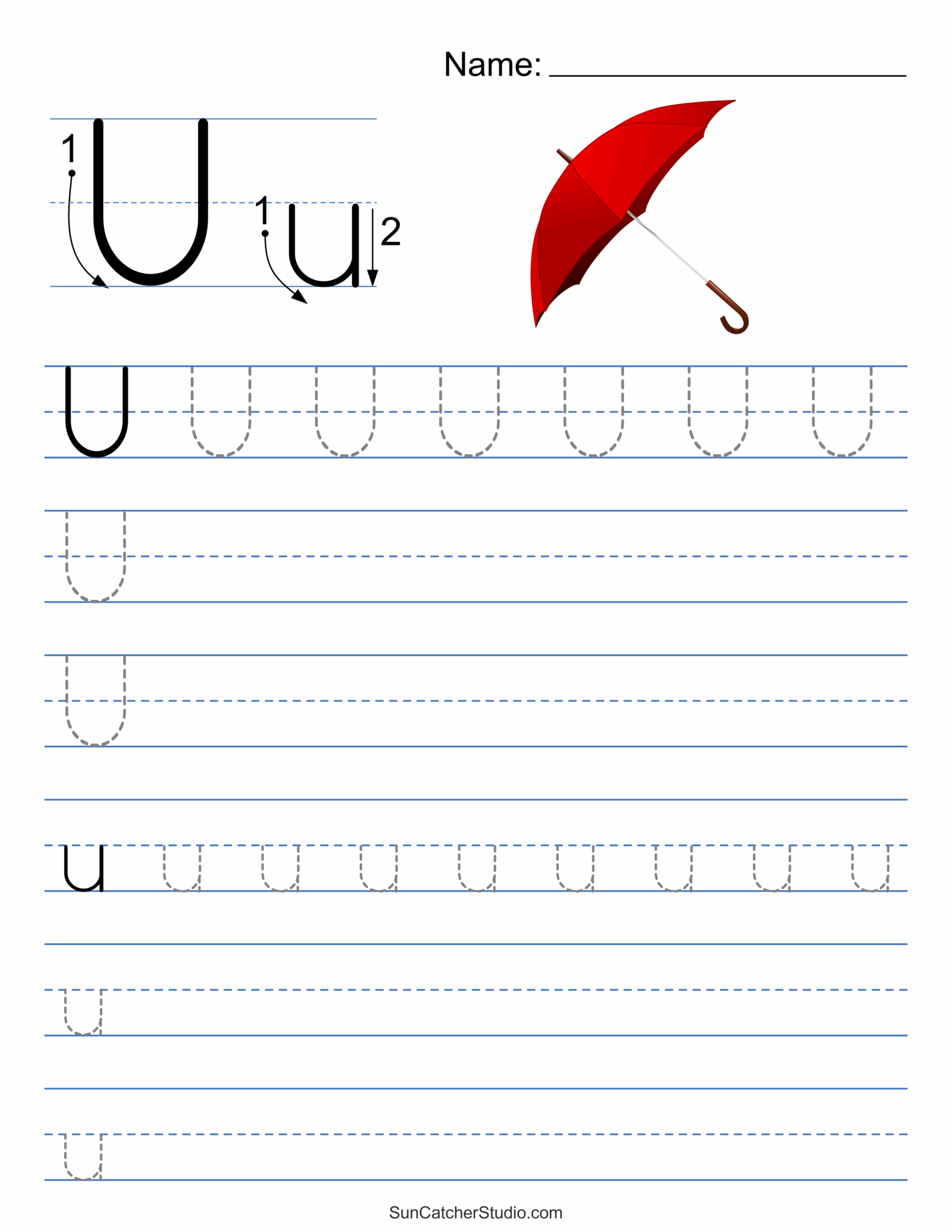 Tracing Alphabet Letters Printable Handwriting Worksheets Free 