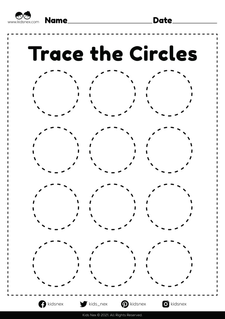 Tracing Circles For Kids Free PDF Printable KidsNex
