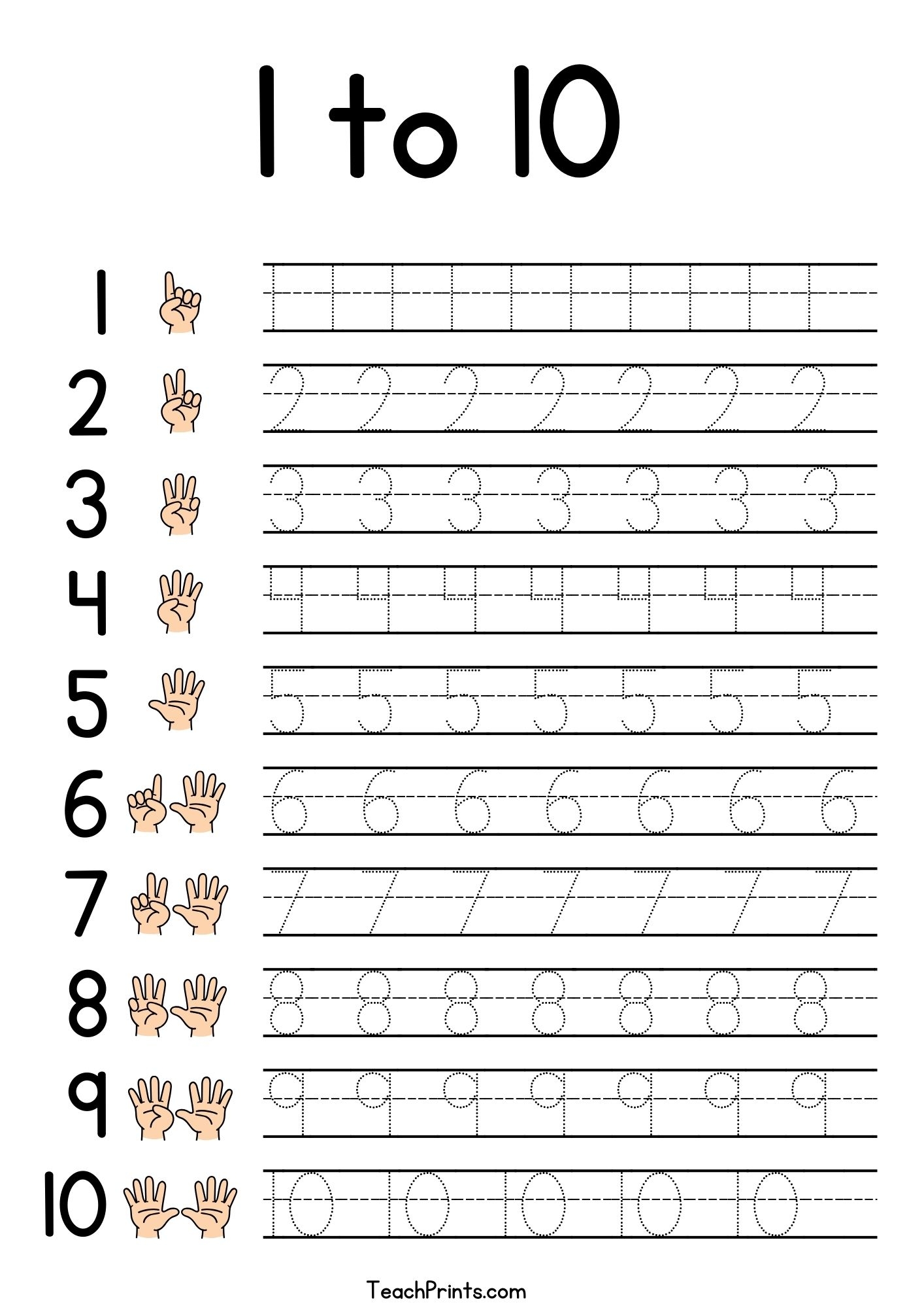 Kindergarten Number Printable Worksheets