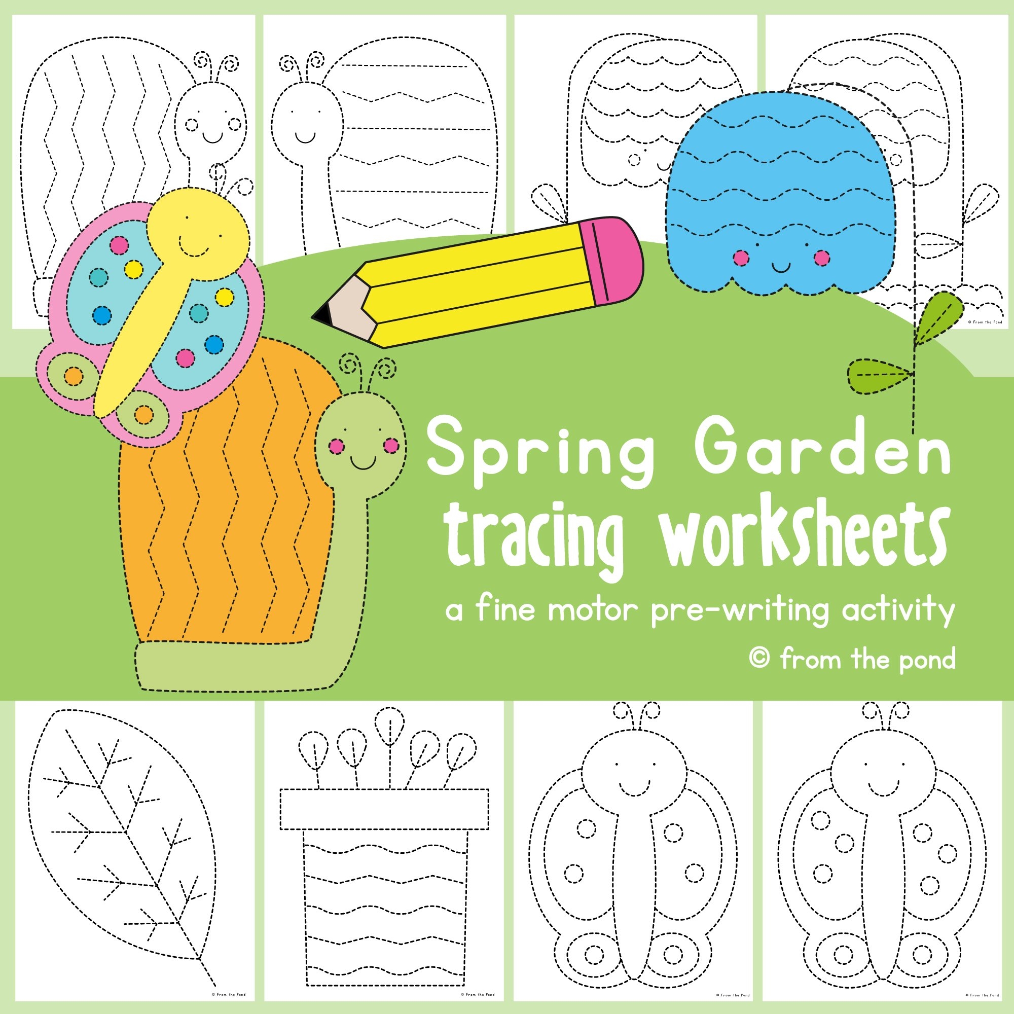 Tracing Pages For Kindergarten And Preschool To Help Children Develop Skills For Writing From The Pond