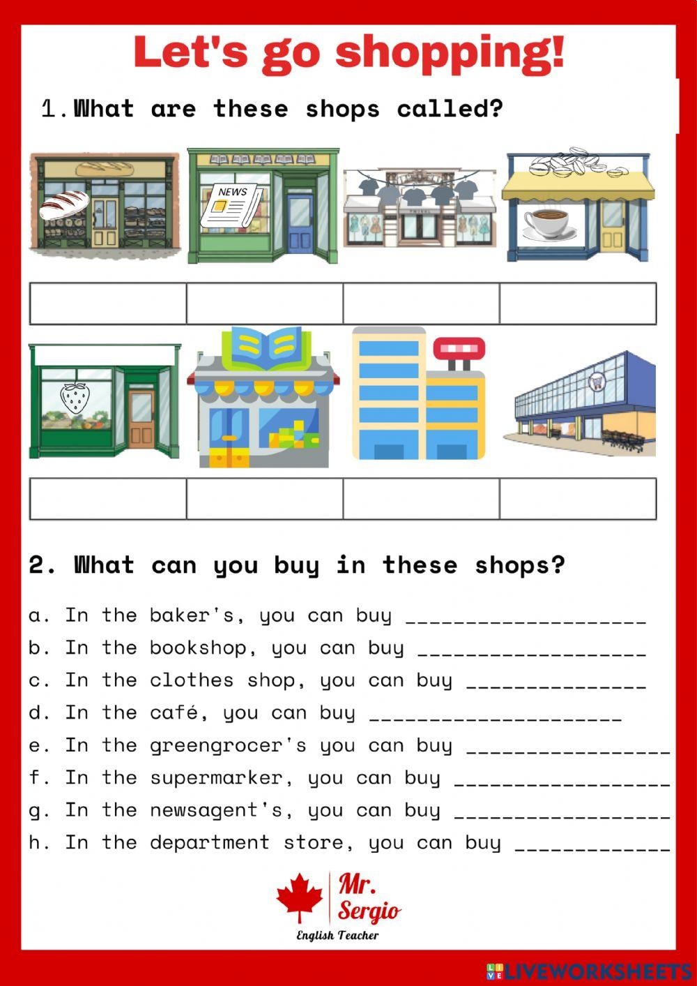 Unit 4 Go Shopping Worksheet Live Worksheets Worksheets Library