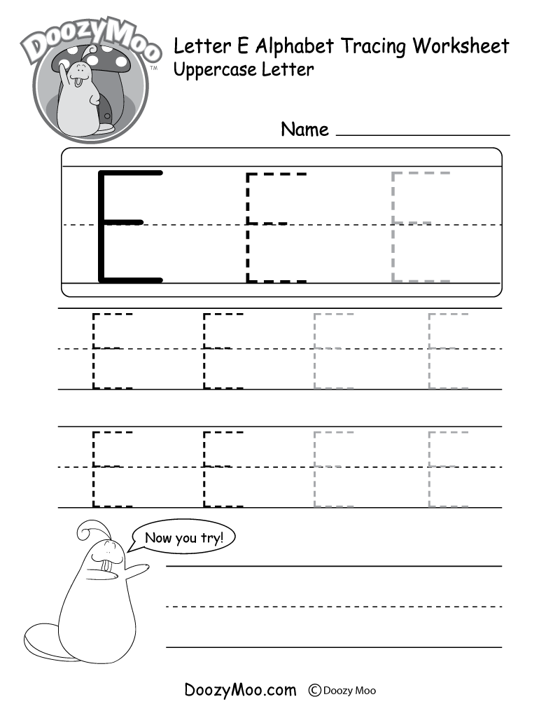 Uppercase Letter Tracing Worksheets Free Printables Doozy Moo