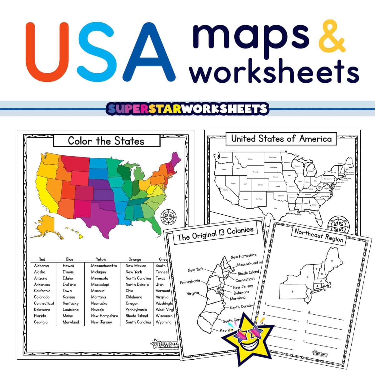 Free West Region Printable Worksheets