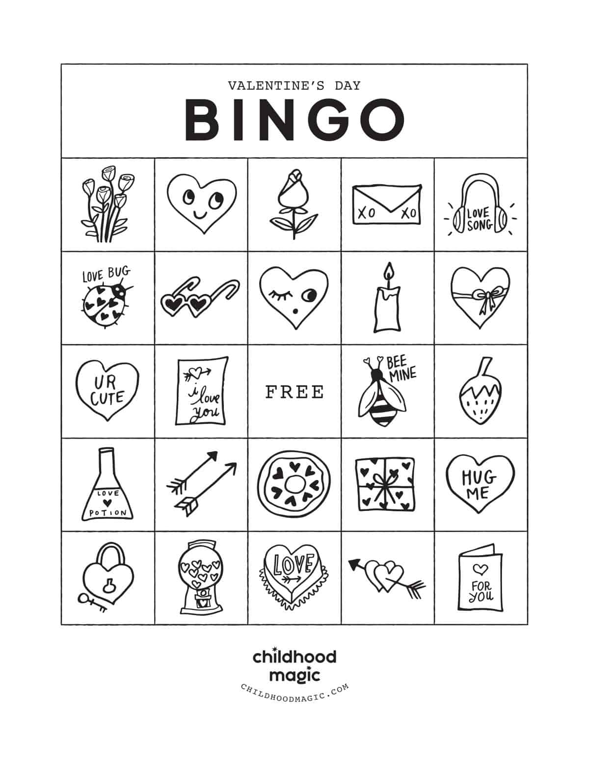 Valentine s Day Bingo Childhood Magic Valentine s Day Bingo Childhood Magic