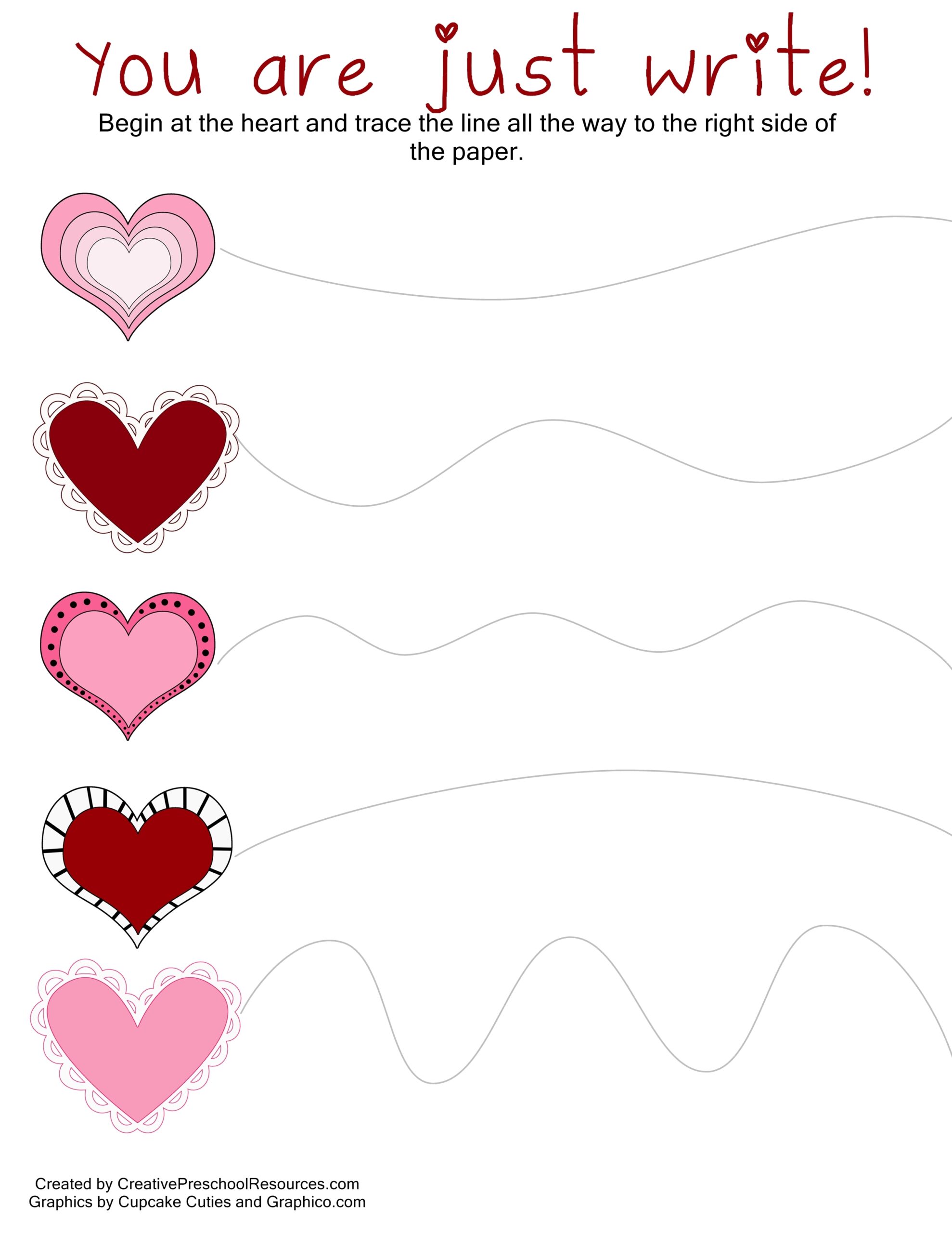 Valentine Trace U0026 Cut Printables Creative Preschool Resources Worksheets Library Valentine Trace U0026 Cut Printables Creative Preschool Resources Worksheets Library