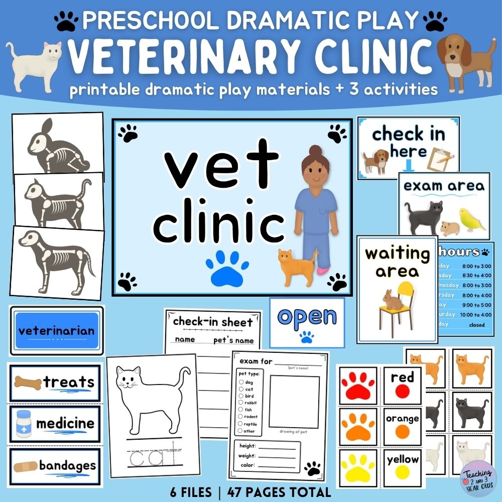 Veterinarian Preschool Pets Theme Dramatic Play Activity Veterinarian Preschool Pets Theme Dramatic Play Activity