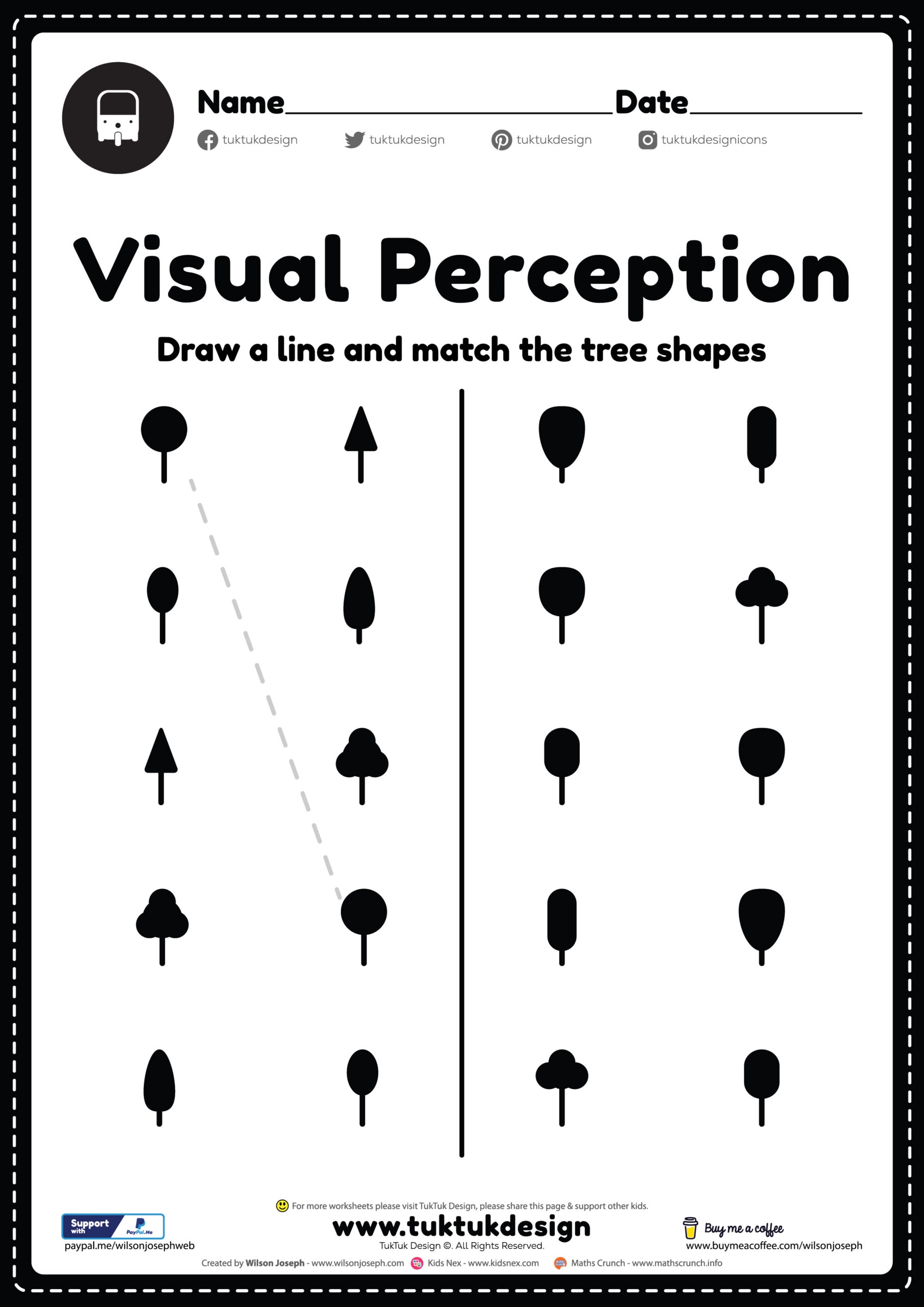 Visual Perceptual Activity Free Printable PDF